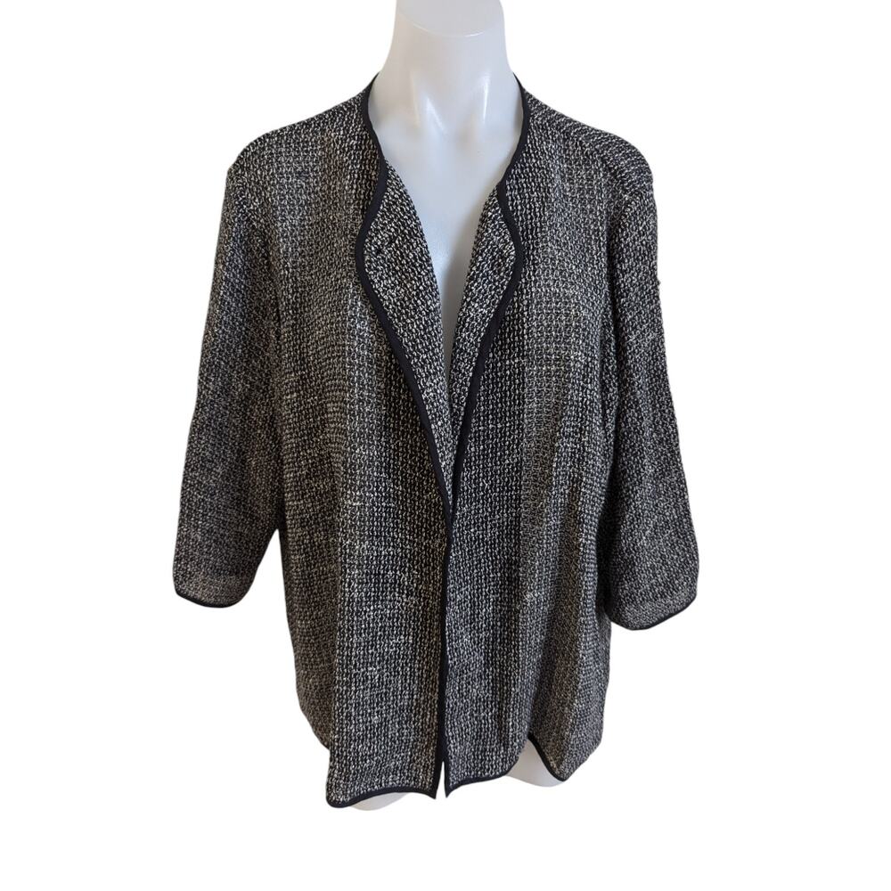Eileen Fisher Plus Size 1x Textured Open Front Ca… - image 1